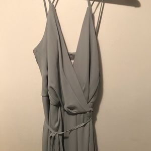 David’s Bridal Double-Strap Long Georgette Dress